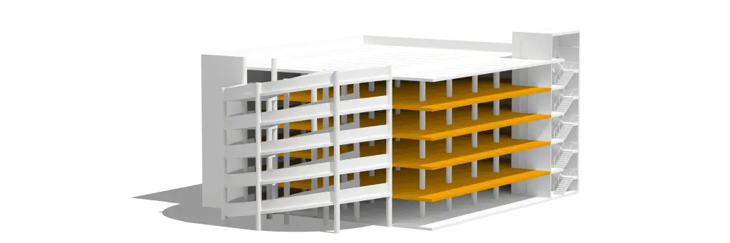 3d model viser etagedæk