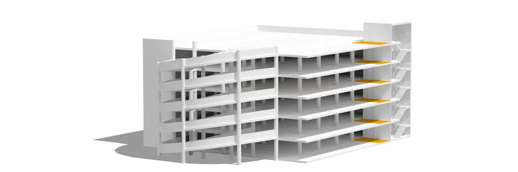 p-hus med gangareal | 3d-model