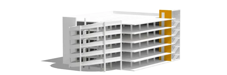 3d model med indvendige vægge