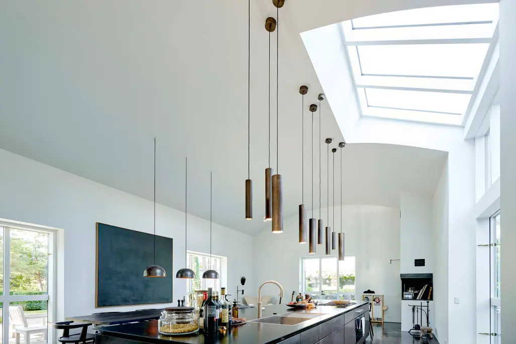 Akustikloft på buet loft