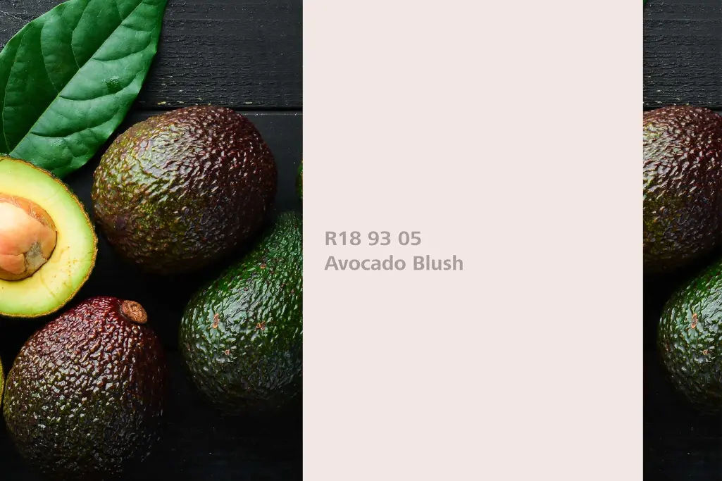 Avocado Blush colour shade, avocado dye plant, natural colour in the Interior Colors 24+ range