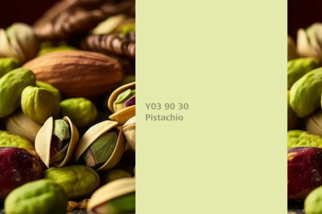 Pistachio colour shade, pistachio association, natural colour in the Interior Colors 24+ range