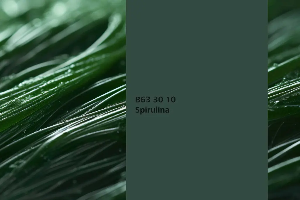 Spirulina colour shade, blue-green algae dye plant, natural colour in the Interior Colors 24+ range