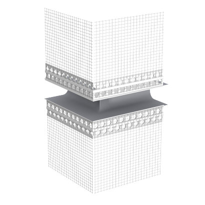 Sto Dilatationsfugeprofil E yderhjørnestykke